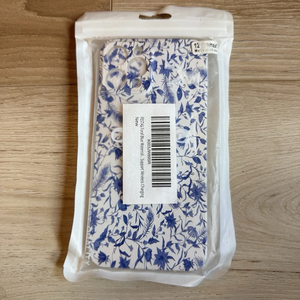 Case Brand Blue and White Flowers iPhone Promax Phone Case New